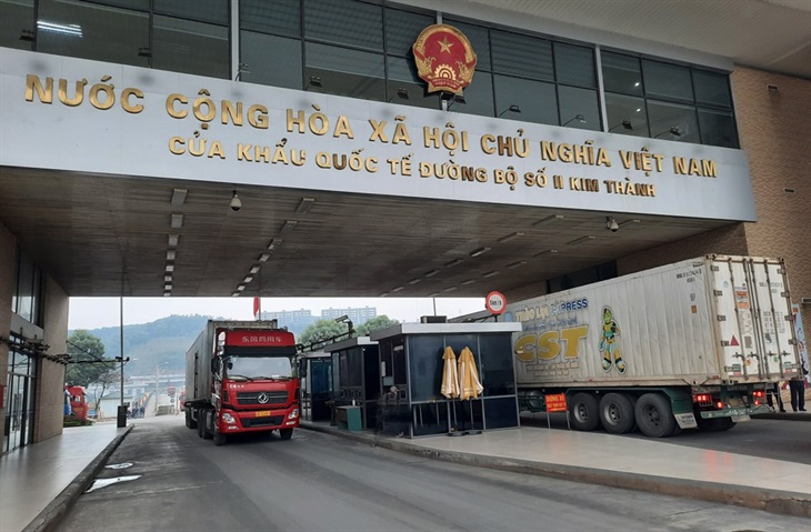Cửa khẩu II Kim Thành sẽ được tạm dừng thông quan từ 4.7 