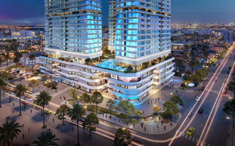 Khối đế 6 tầng trung tâm thương mại quy mô lên đến 14,000m2 tạo ra hệ sinh thái hoàn chỉnh phục vụ cuộc sống cư dân.