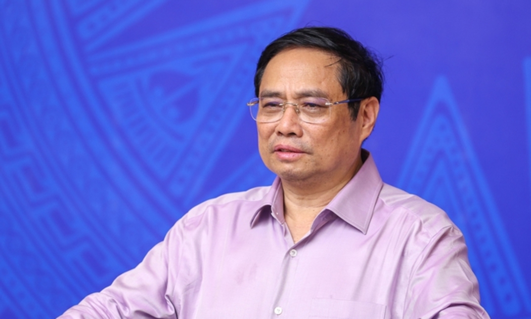 Thủ tướng Phạm Minh Chính, Trưởng Ban chỉ đạo quốc gia phòng chống dịch Covid-19, chủ trì Phiên họp lần thứ 15 của Ban chỉ đạo - Ảnh: VGP