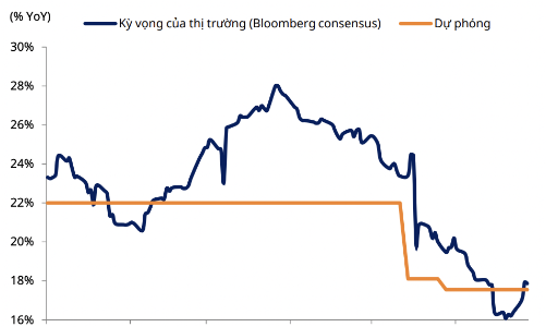 Tăng trưởng EPS 17,5% nhưng VN-Index giảm 20% chứng tỏ chiết khấu rất lớn