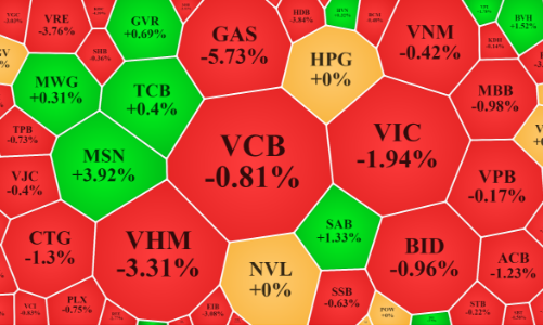Cổ phiếu vốn hóa lớn “ép” VN-Index xuống đáy