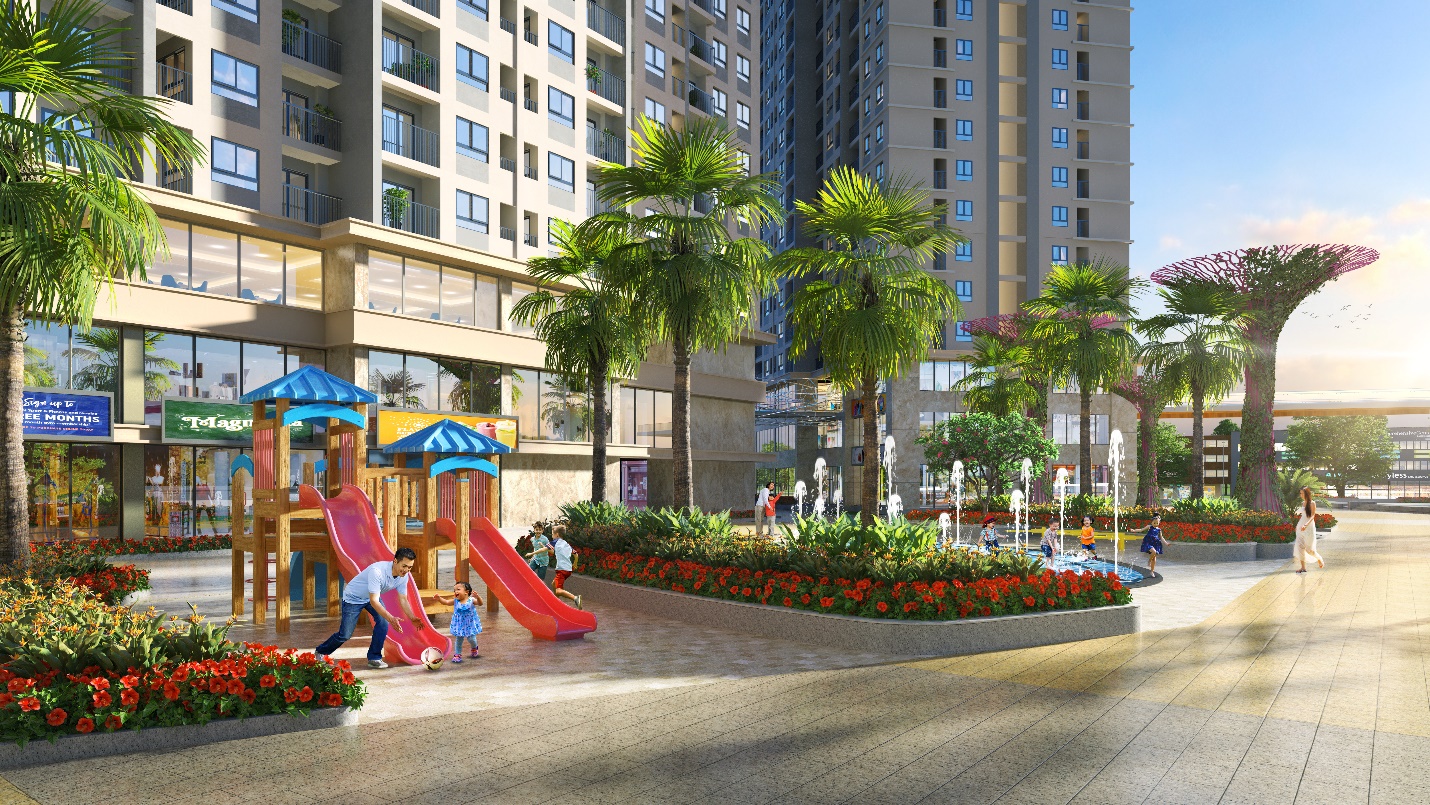 Khu căn hộ Tecco Elite City g&acirc;y ấn tượng với kiến tr&uacute;c xanh tho&aacute;ng đ&atilde;ng.