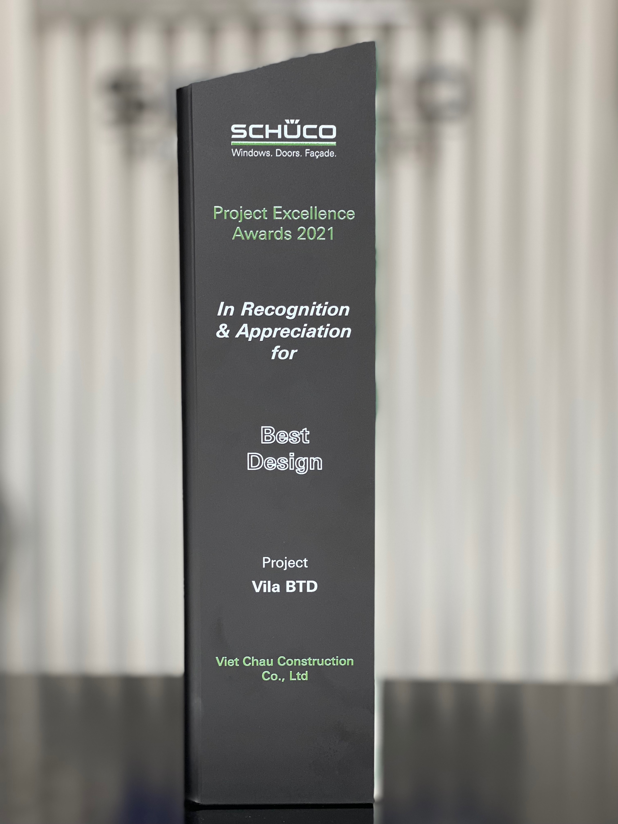VIC vinh dự được nhận Giải thưởng danh giá Project Excellence Awards 2021 (Giải thưởng Dự án Xuất sắc Nhất Đông Nam Á 2021) cho công trình Villa BTD.