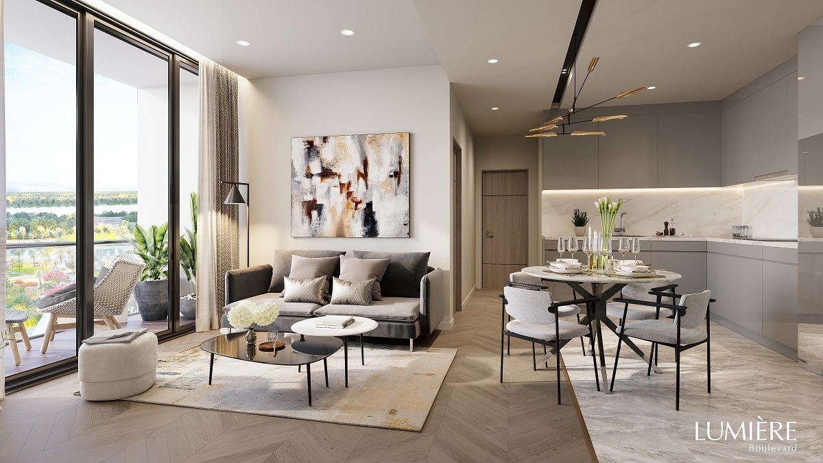 Kh&ocirc;ng gian căn hộ Lumi&egrave;re Boulevard ti&ecirc;u chuẩn quốc tế.