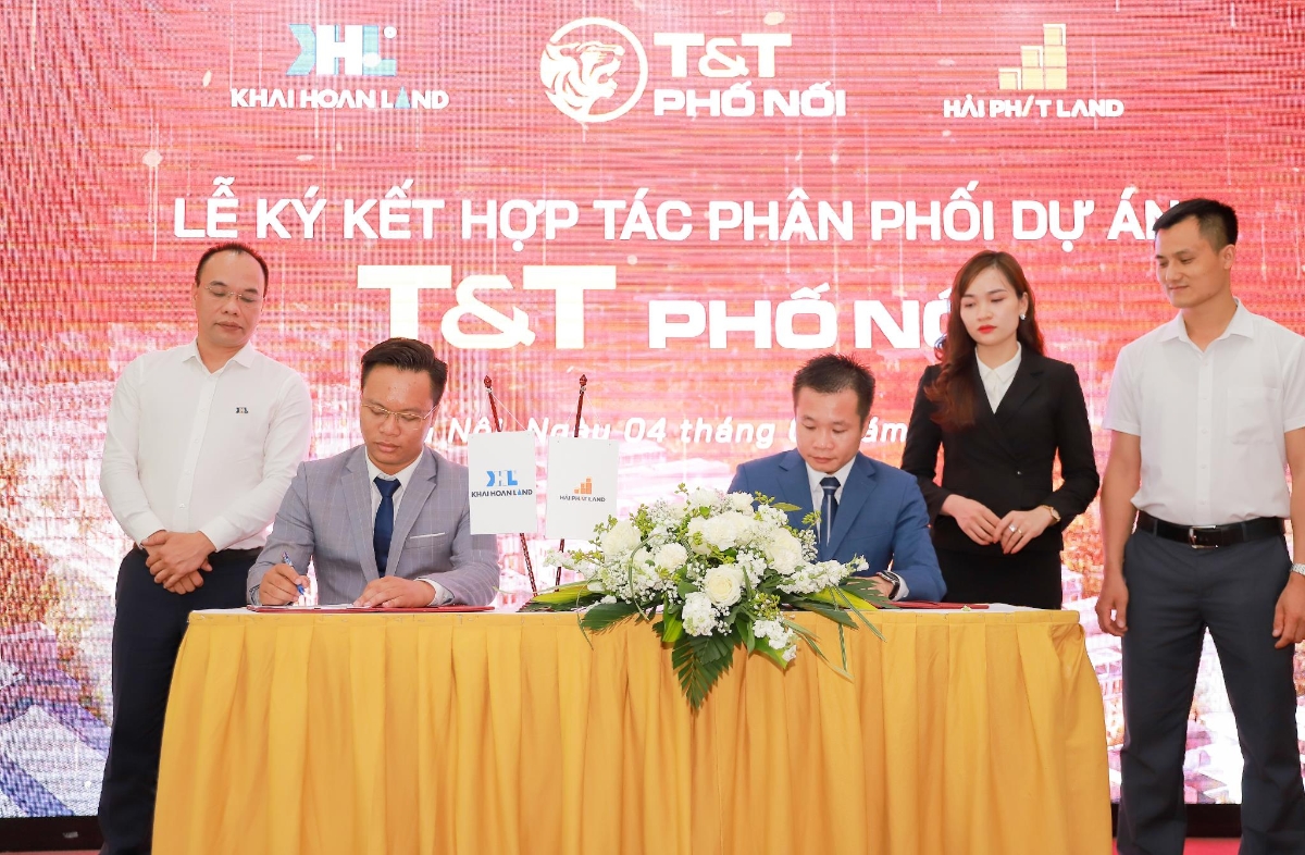 Tập đoàn Khải Hoàn Land và Hải Phát Land ký kết hợp tác phân phối dự án T&T Phố Nối.