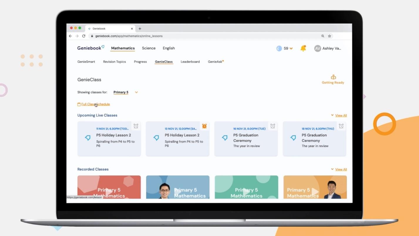 Lớp học GenieClass h&agrave;ng tuần.