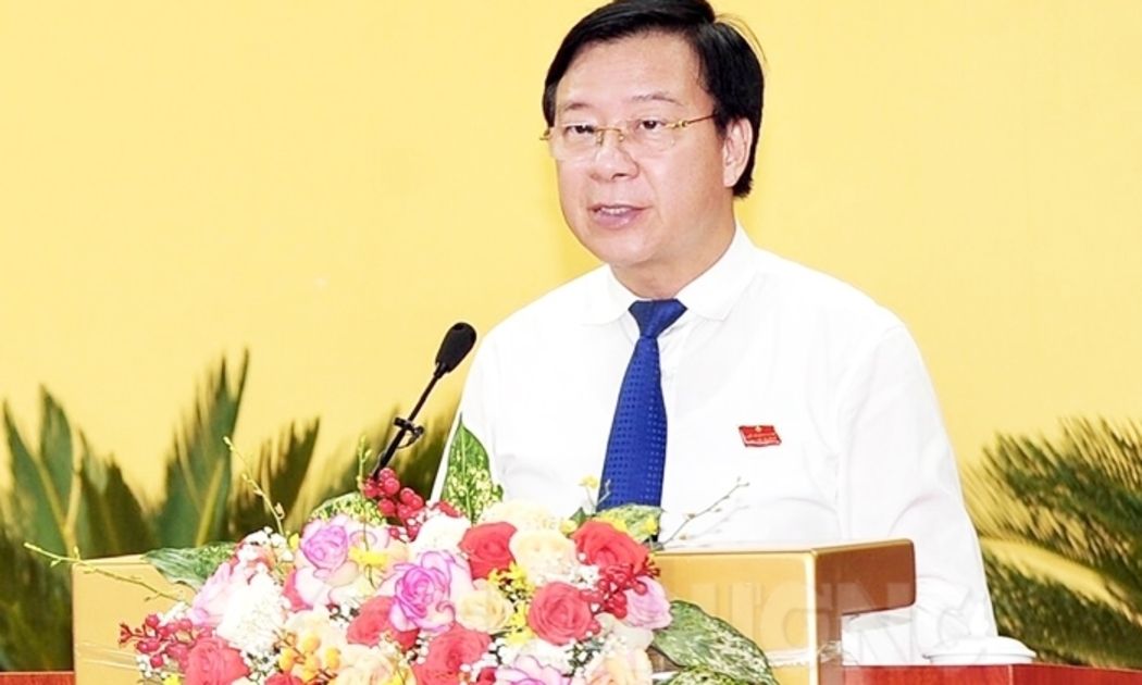 Ông Phạm Xuân Thăng, Bí thư Tỉnh ủy, Chủ tịch HĐND tỉnh Hải Dương phát biểu bế mạc kỳ họp. Ảnh - Báo Hải Dương.