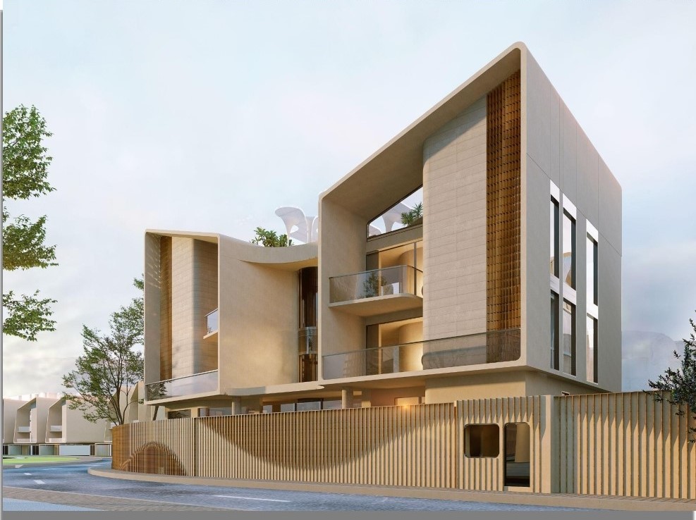 To&agrave;n bộ mặt ngo&agrave;i được bao phủ bởi đ&aacute; Marble h&agrave;ng ngh&igrave;n năm, sơn Dryvit hệ cao cấp Premium (Mỹ), k&iacute;nh hộp Kibing (Malaysia) d&agrave;y 32mm - 60 mm chống đạn 1 số vị tr&iacute; trọng yếu, tất cả chi tiết c&aacute;ch &acirc;m được tư vấn từ Palmer &Uacute;c.