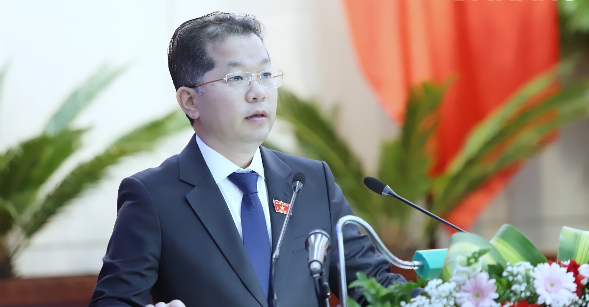 Ông Nguyễn Văn Quảng, Bí thư Thành ủy Đà Nẵng phát biểu tại kỳ họp thứ 7, HĐND TP khóa X, nhiệm kỳ 2021-2026