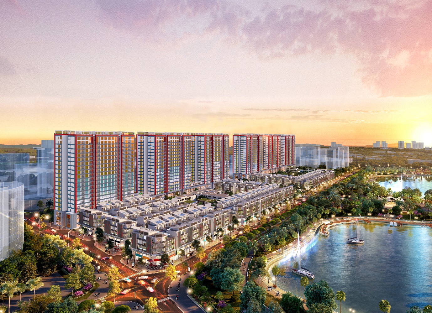 TTổ hợp chung cư Khai Sơn City tọa lạc trong khu vực có vị trí kết nối vùng hoàn hảo của bờ Đông Hà Nội (ảnh Chủ đầu tư)