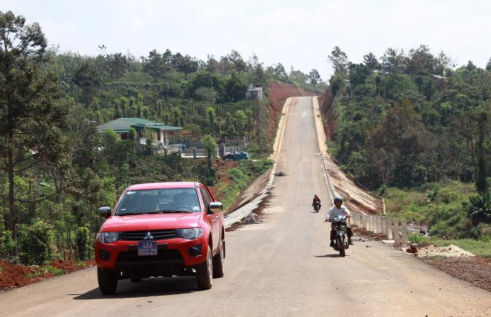 Đường cao tốc Gia Nghĩa (Đắk Nông)-Chơn Thành (Bình Phước) có tổng chiều dài khoảng 140 km.