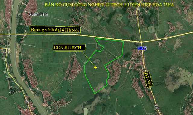 Vị trí cụm công nghiệp Jutech