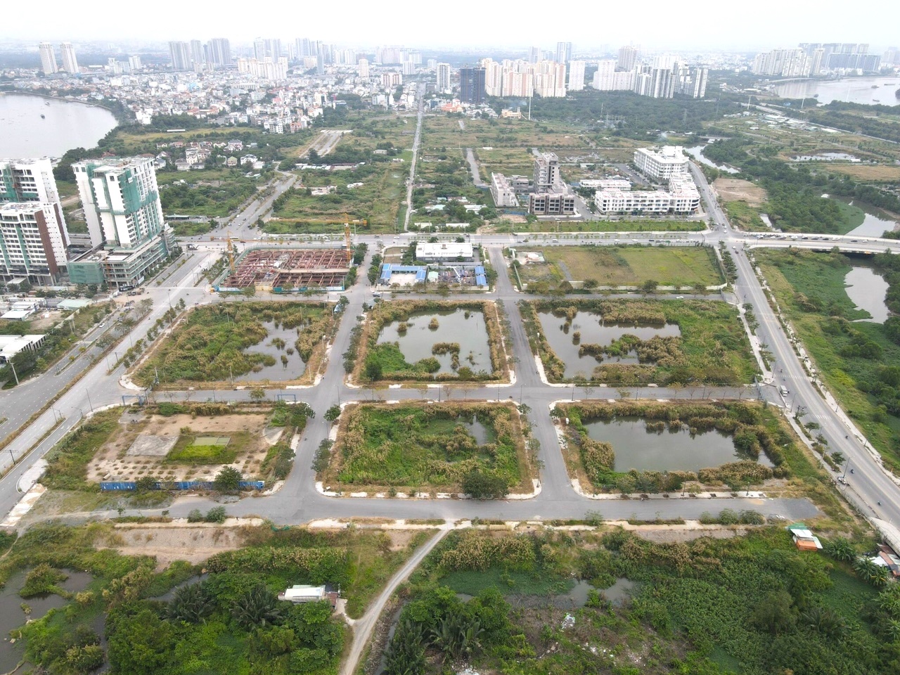 Các lô đất đấu giá tại Khu đô thị mới Thủ Thiêm, TP.HCM.