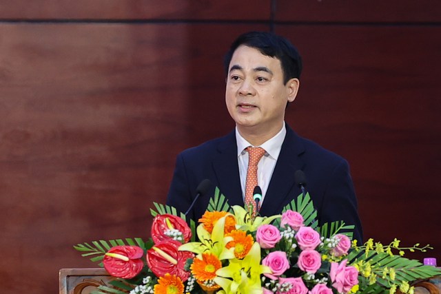 Bí thư Tỉnh ủy Hậu Giang Nghiêm Xuân Thành chia sẻ về những tiềm năng của tỉnh. Ảnh - VGP. 