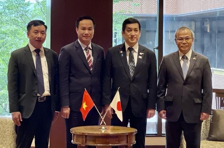 Lãnh đạo tỉnh Hải Dương và tỉnh Kagoshima (Nhật Bản) tại buổi làm việc. Ảnh - Đảng cộng sản. 