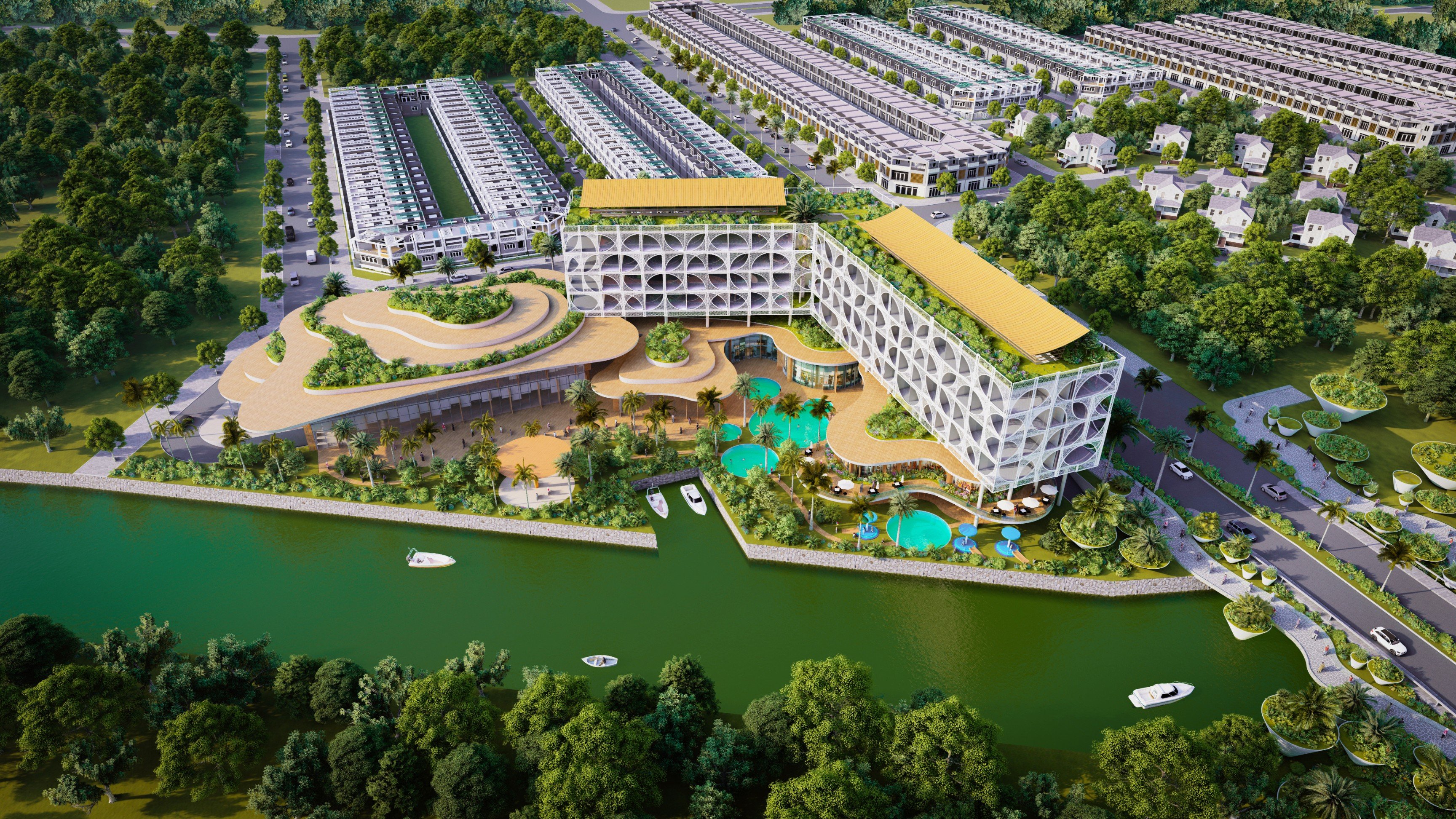 Phối cảnh tổng thể khách sạn DIC Star Hậu Giang.