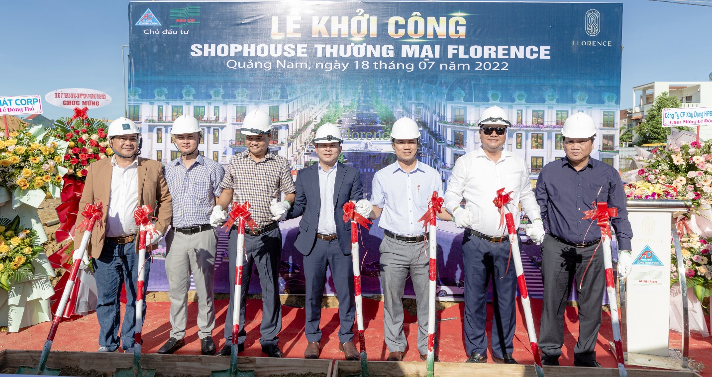 Lễ khởi công Shophouse Florence Quảng Nam tại trung tâm thị xã Điện Bàn, Quảng Nam.