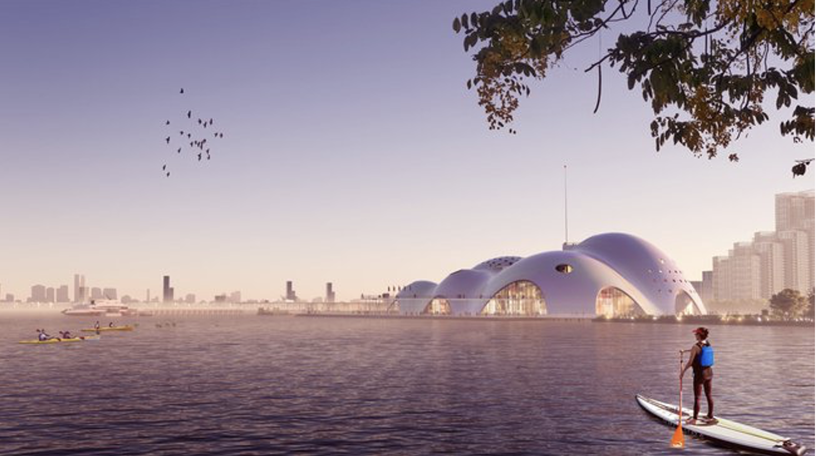 Phối cảnh nhà hát Opera trên hồ Đầm Trị