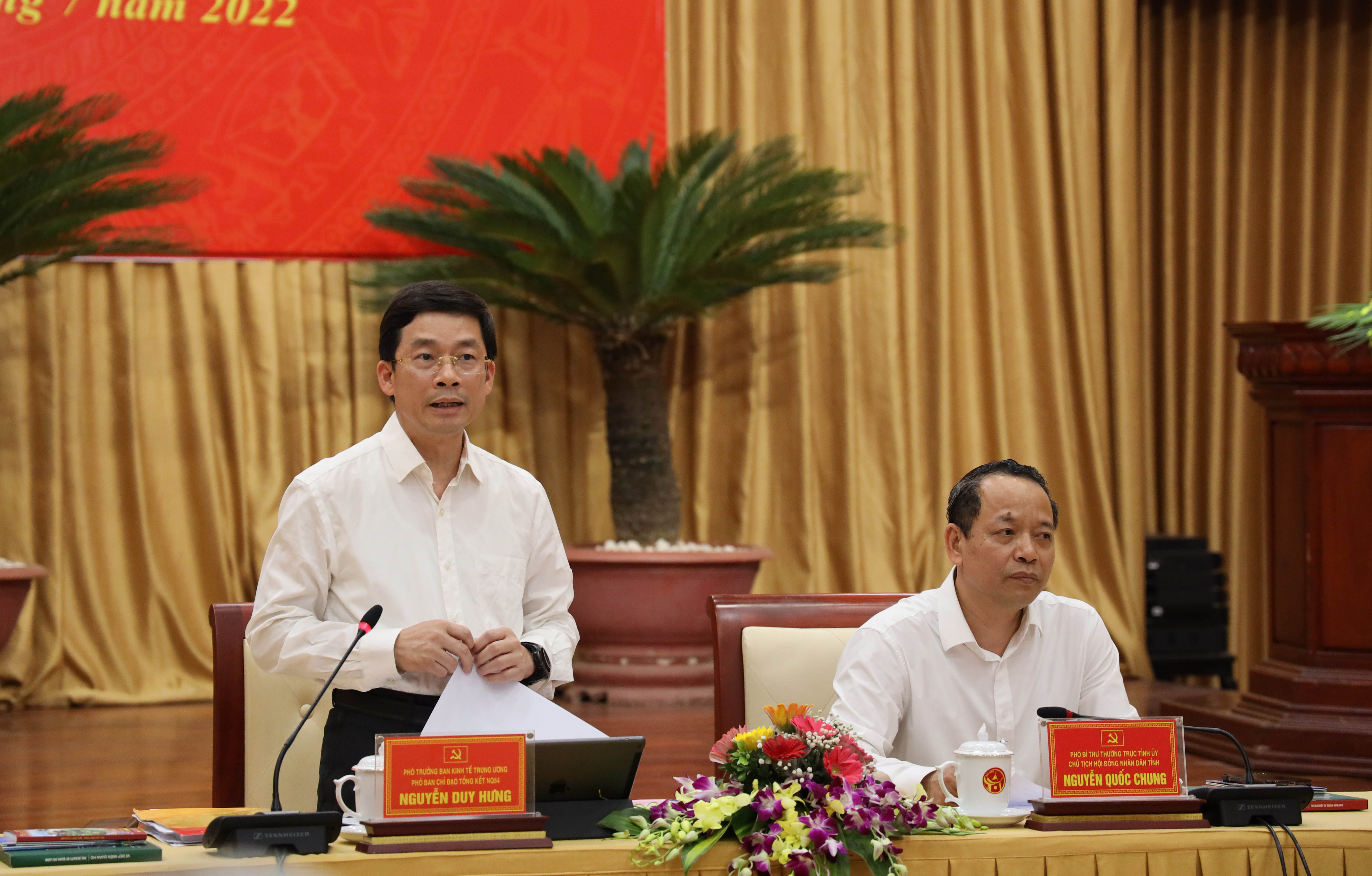 Ông Nguyễn Duy Hưng, Phó Trưởng Ban Kinh tế Trung ương phát biểu tại Hội nghị.
