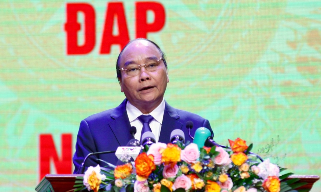 Chủ tịch nước Nguyễn Xuân Phúc phát biểu tại lễ kỷ niệm. Ảnh - Mạnh Dũng.