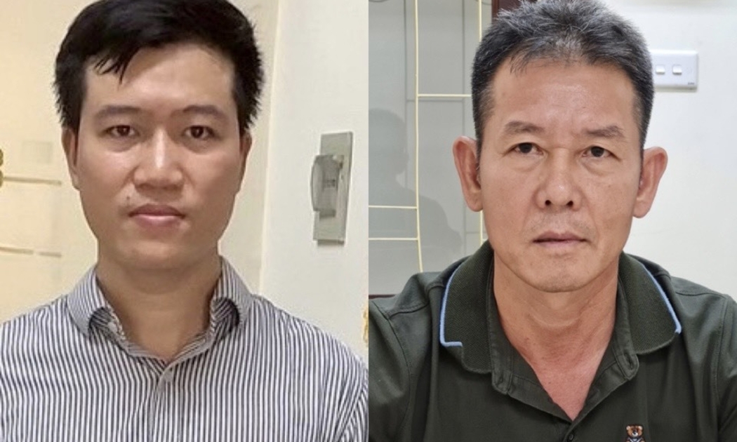 Bị can Bùi Huy Hoàng và Nguyễn Tiến Mạnh