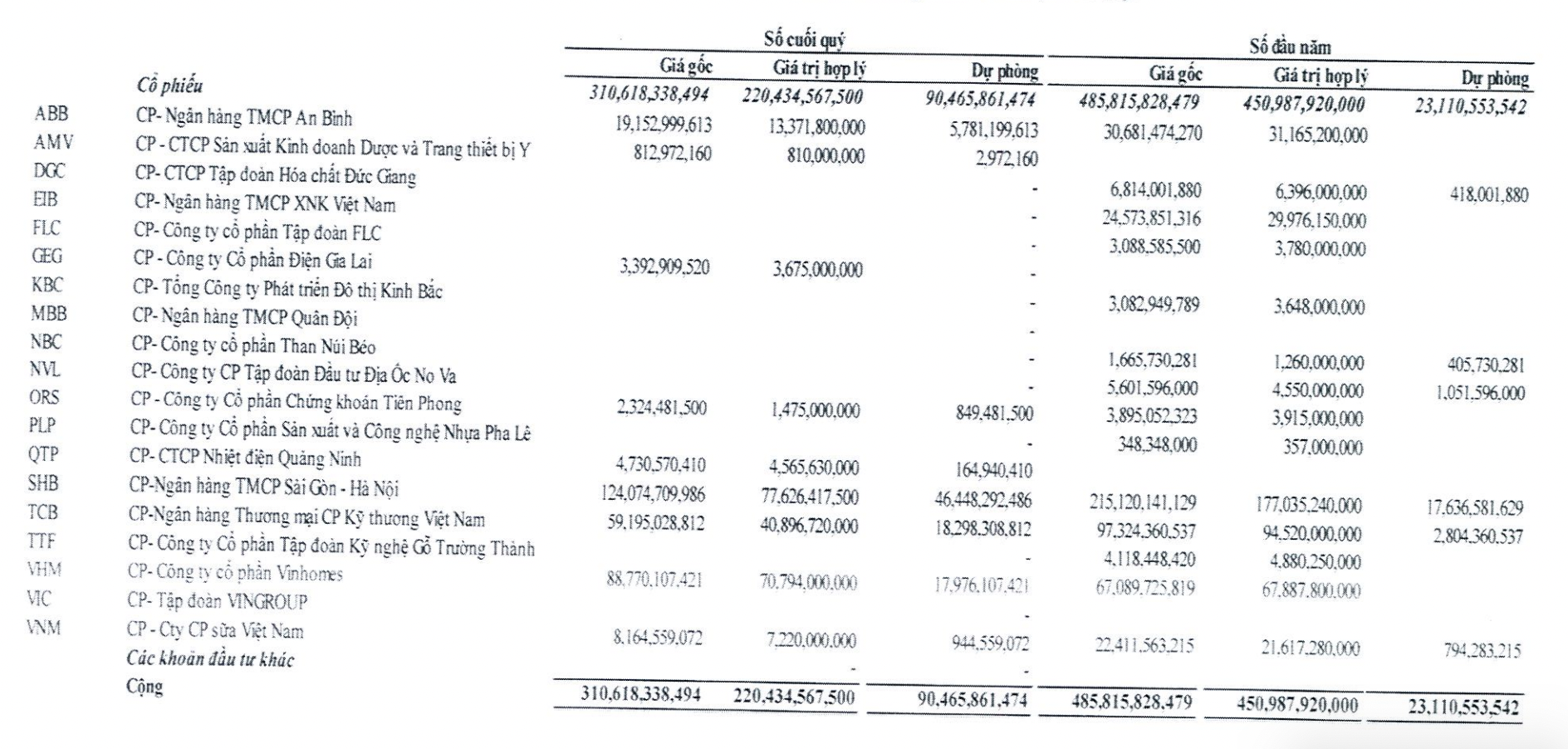 Danh mục đầu tư của Nh&agrave; Đ&agrave; Nẵng.&nbsp;