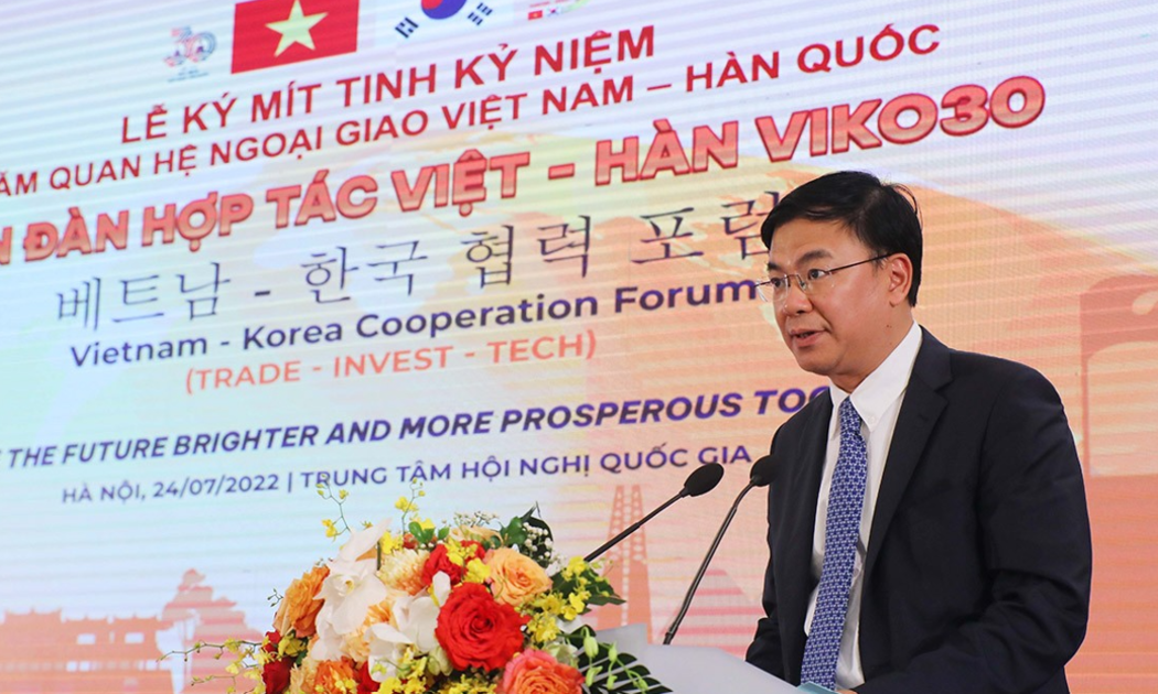 Thứ trưởng Bộ Ngoại giao Phạm Quang Hiệu phát biểu tại buổi lễ.