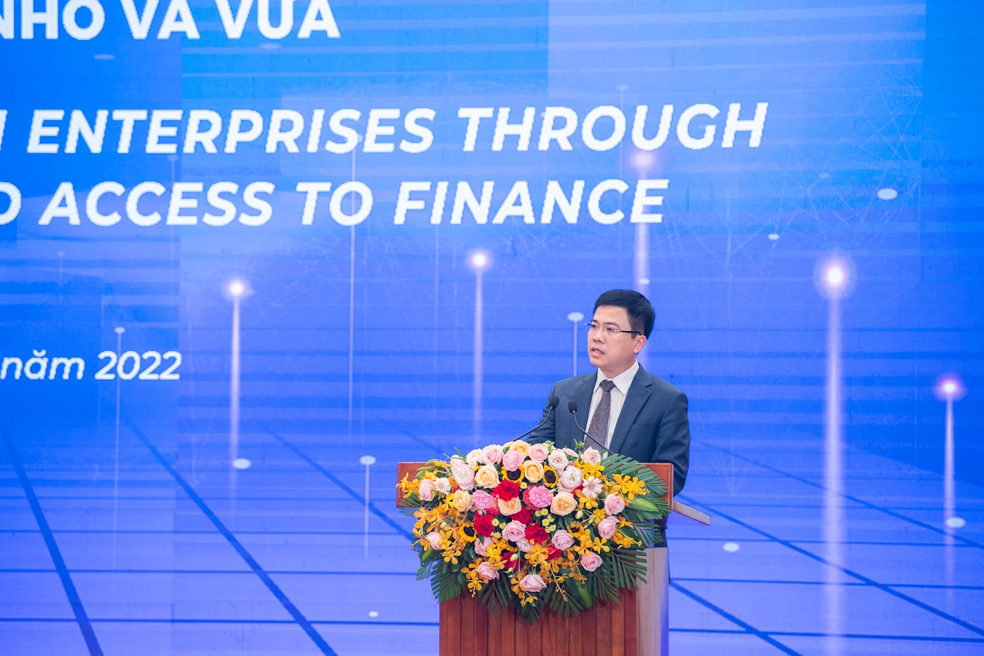 Ông Lê Mạnh Hùng, Cục trưởng Cục Phát triển doanh nghiệp phát biểu tại Hội nghị.