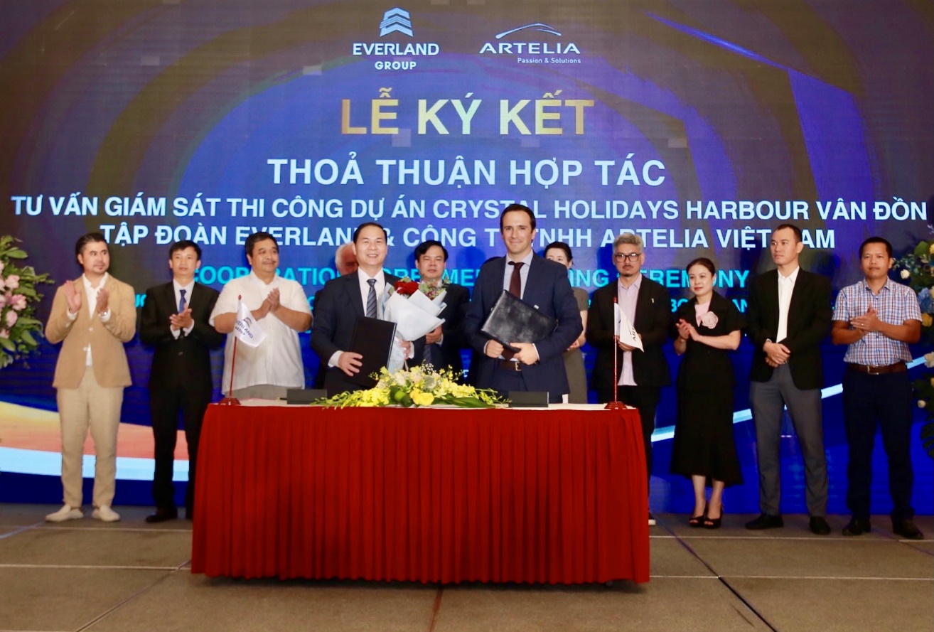 Everland và Artelia ký thỏa thuận hợp tác tư vấn giám sát thi công Dự án Crystal Holidays Harbour Vân Đồn.