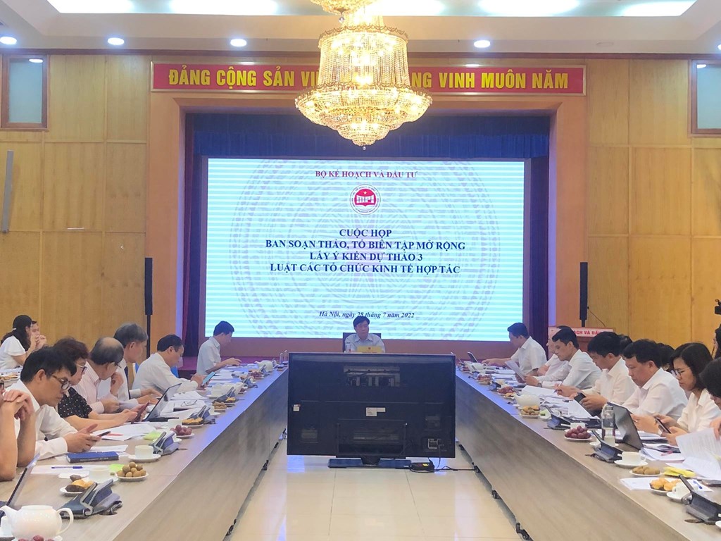Toàn cảnh cuộc họp lấy ý kiến Dự thảo 3 Luật Các tổ chức kinh tế hợp tác.