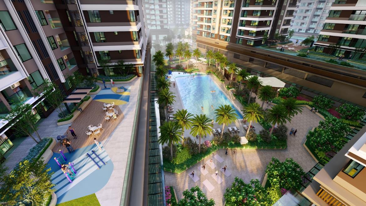 Kh&ocirc;ng gian sống tho&aacute;ng đ&atilde;ng, đa dạng tiện &iacute;ch cho cuộc sống năng động l&agrave; điểm cộng lớn của Akari City.