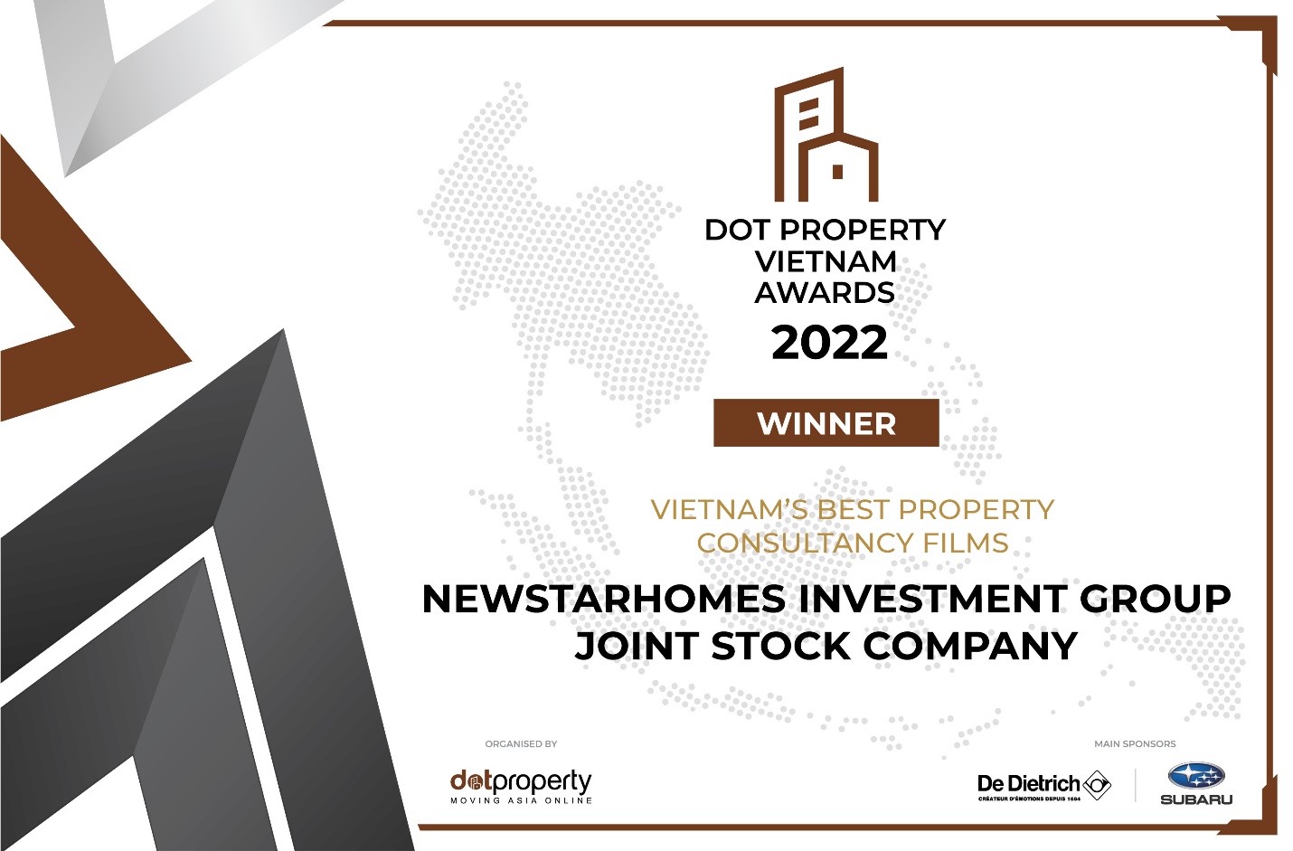 Giải thưởng l&agrave; sự ghi nhận những nỗ lực của NewstarHomes trong việc tạo gi&aacute; trị cho c&aacute;c chủ đầu tư.