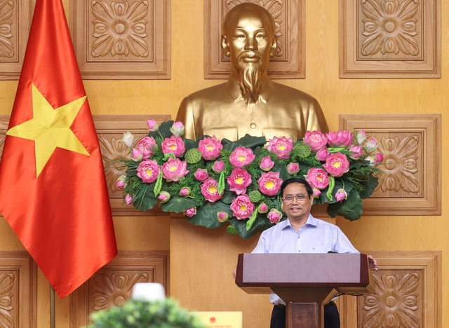 Thủ tướng phát biểu chỉ đạo tại cuộc họp - Ảnh: VGP