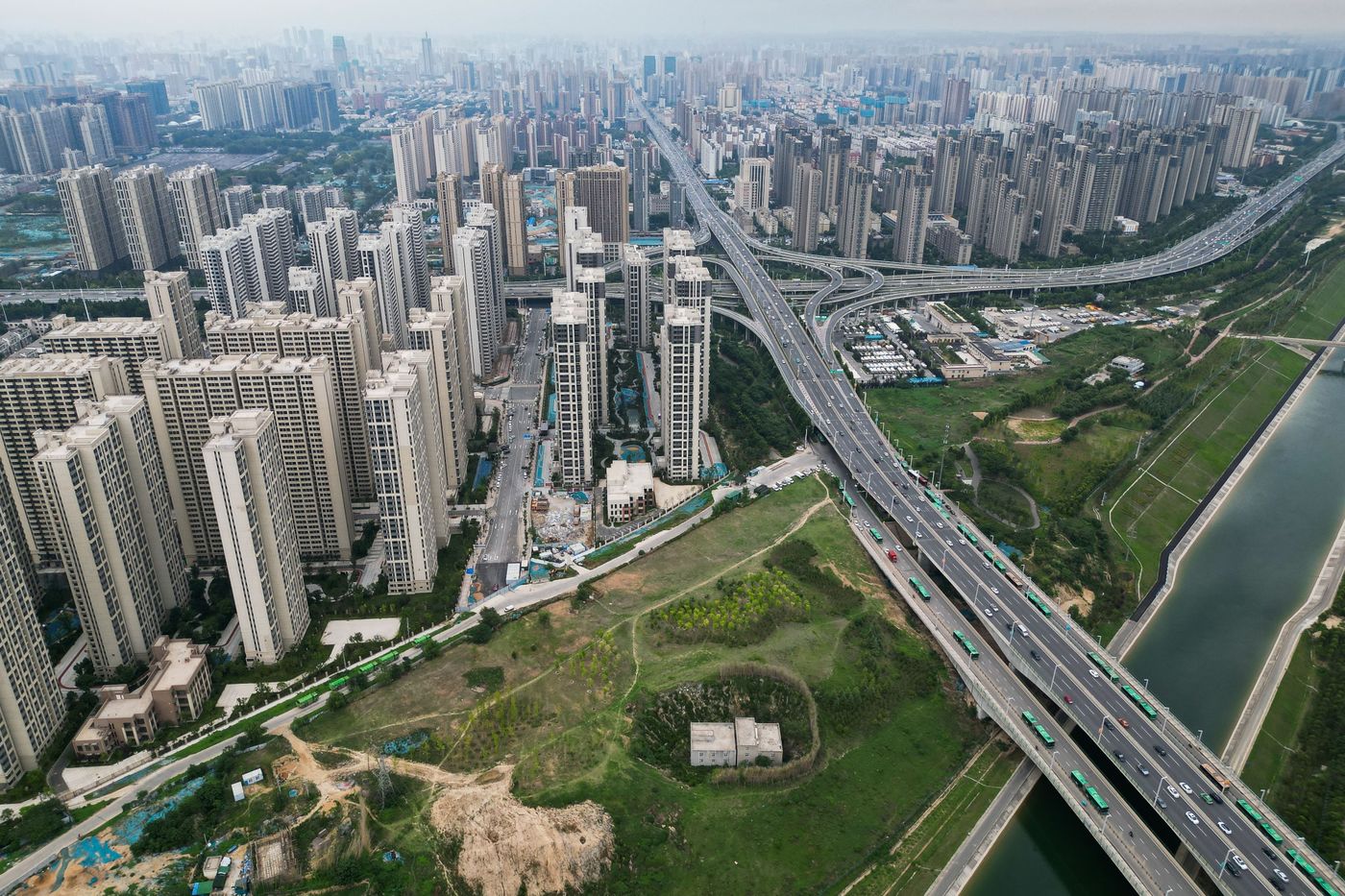 Một khu dân cư ở thành phố Trịnh Châu, tỉnh Hà Nam, Trung Quốc - Ảnh: Getty/Bloomberg.