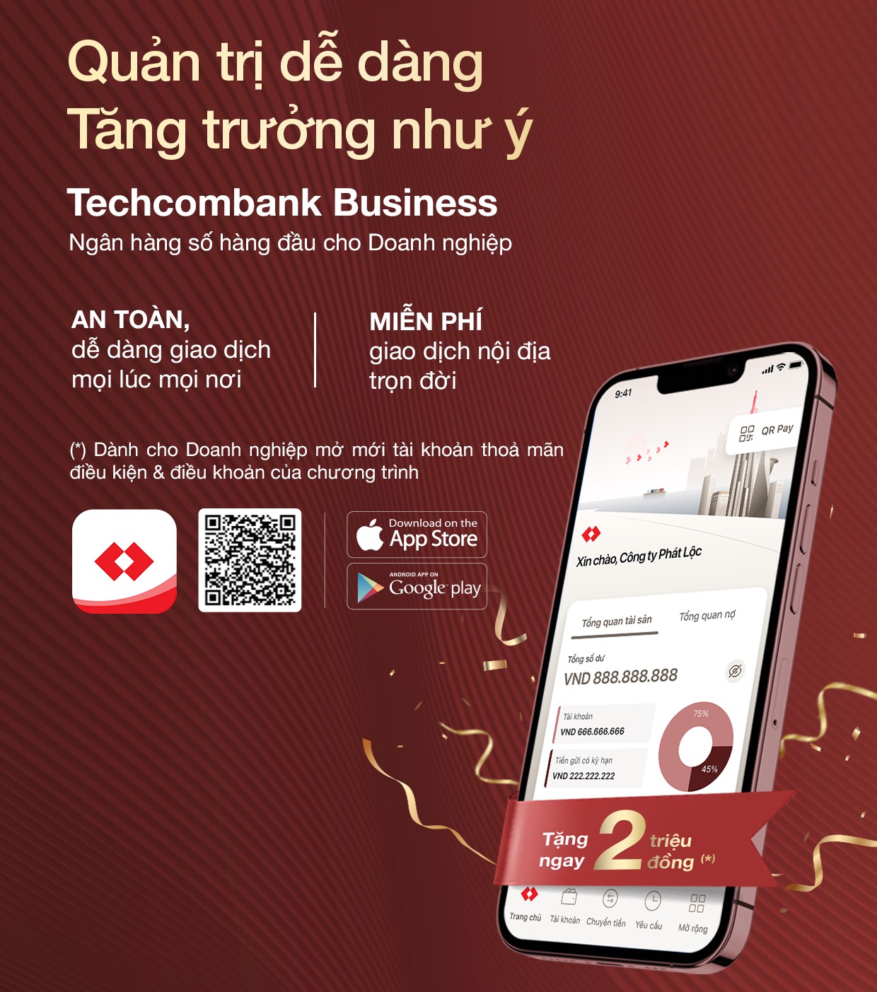 Techcombank Business - Ng&acirc;n h&agrave;ng số d&agrave;nh cho doanh nghiệp vừa được triển khai nhằm hỗ trợ doanh nghiệp ph&aacute;t triển kinh doanh.