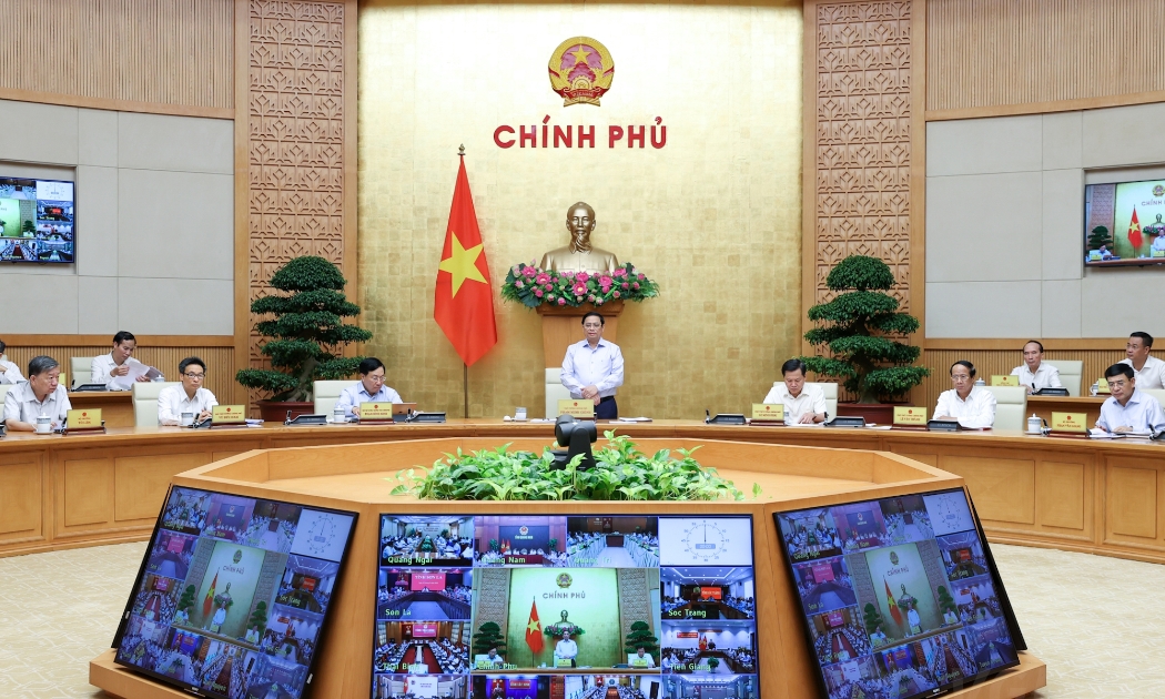 Thủ tướng Phạm Minh Chính chủ trì phiên họp Chính phủ thường kỳ - Ảnh: VGP