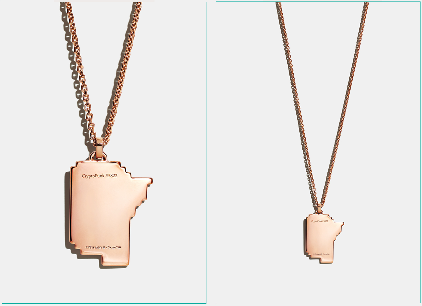 NFTiff được làm thủ công bởi các nghệ nhân của Tiffany & Co., từ nền vàng hồng hoặc vàng 18k sang trọng.