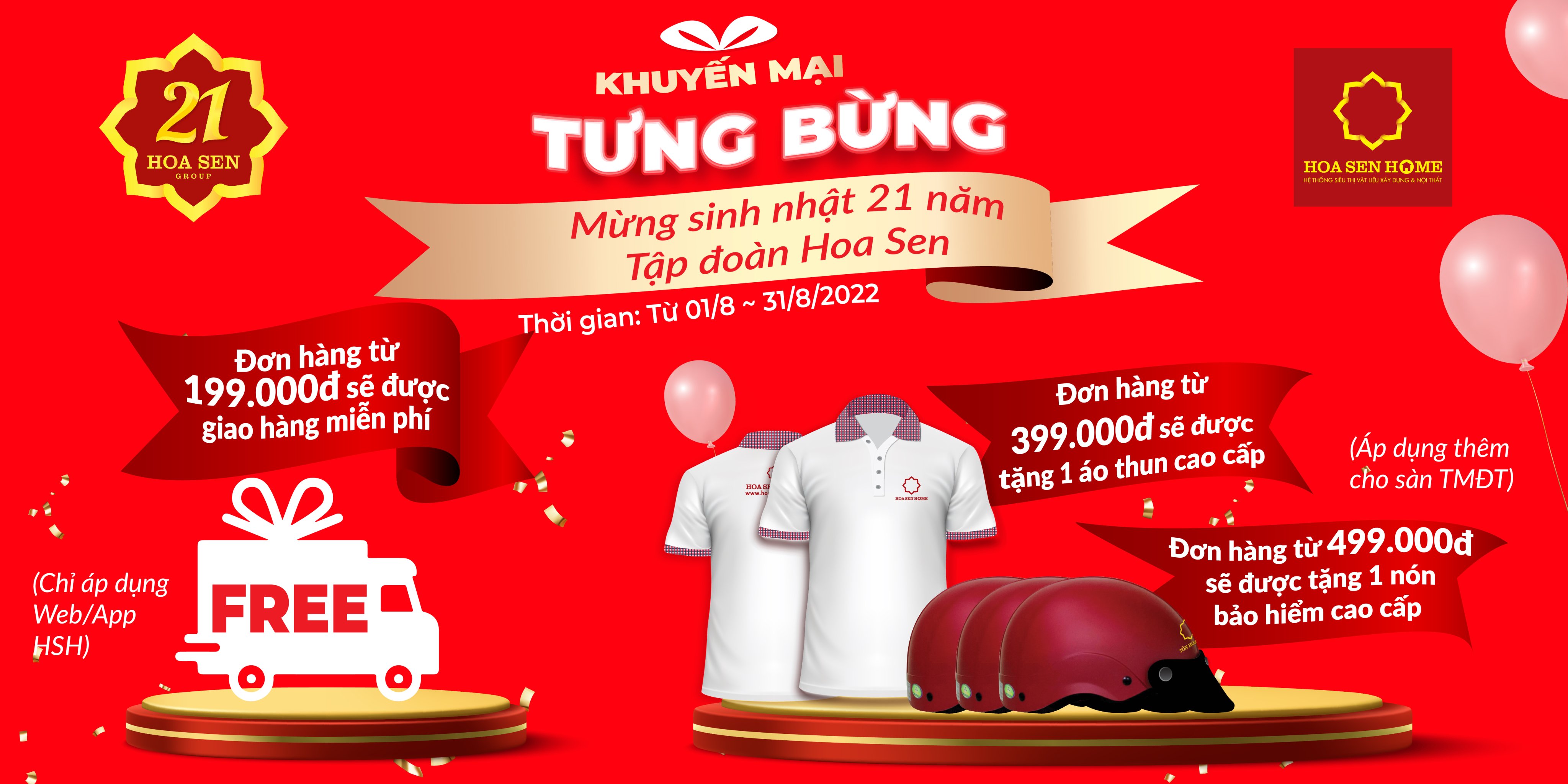 Qu&agrave; tặng ưu đ&atilde;i độc quyền chỉ c&oacute; tại Hệ thống Si&ecirc;u thị Hoa Sen Home.