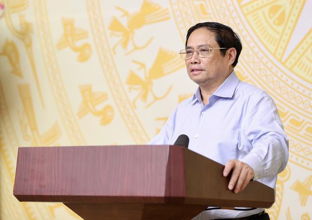 Prime Minister Pham Minh Chinh at the meeting.