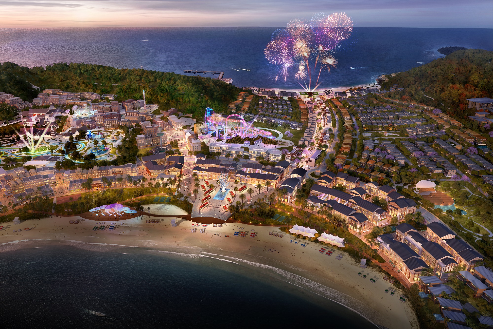 Tổng quan phân khu Paradise Walk. Ảnh phối cảnh minh họa.