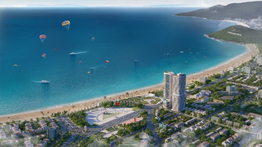 Cadia Quy Nhon c&oacute; tầm nh&igrave;n hướng trọn vịnh biển tuyệt đẹp.