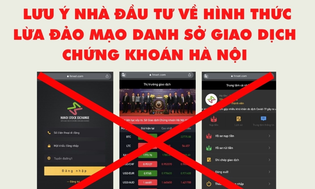 HNX công bố những lưu ý nhà đầu tư về hình thức lừa đảo mạo danh Sở Giao dịch Chứng khoán Hà Nội.