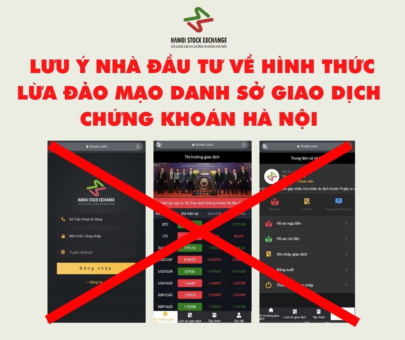HNX công bố những lưu ý nhà đầu tư về hình thức lừa đảo mạo danh Sở Giao dịch Chứng khoán Hà Nội.