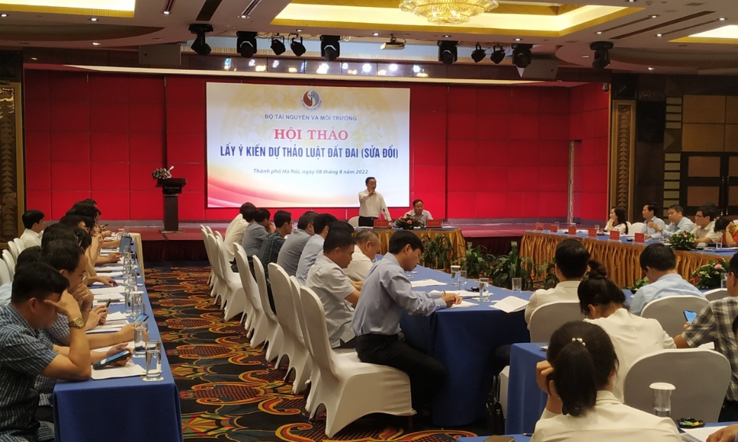 Hội thảo lấy ý kiến 25 tỉnh thành phố khu vực miền Bắc về dự thảo Luật Đất đai (sửa đổi)