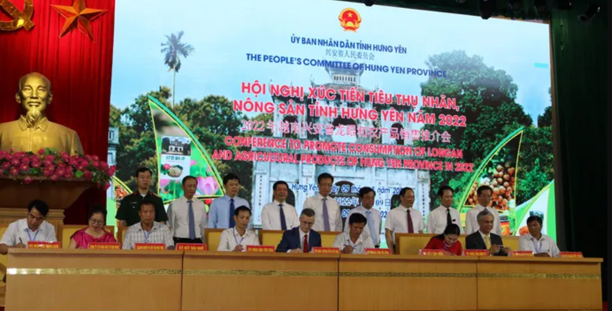 Ký kết tiêu thụ nhãn Hưng Yên.