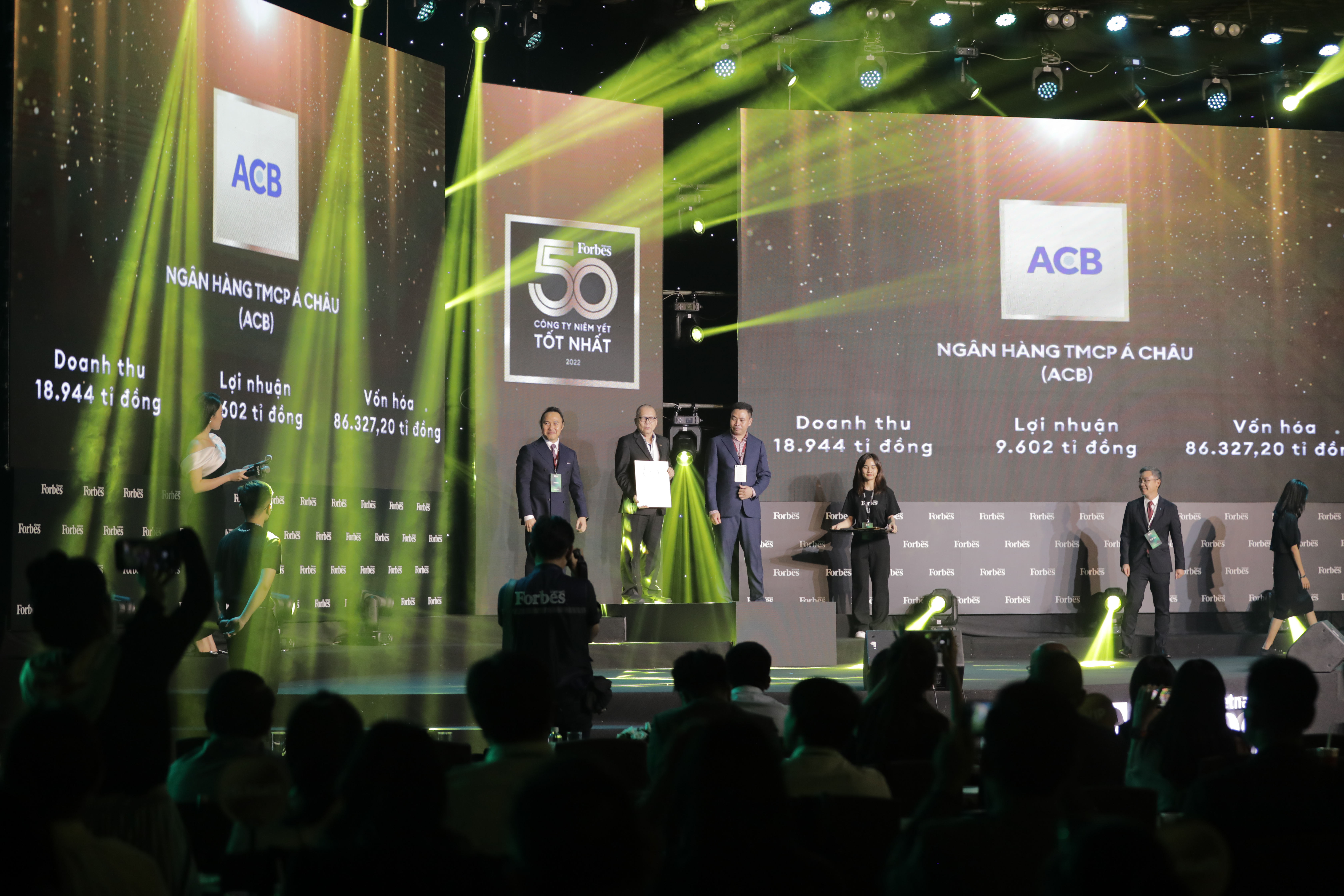 ACB được xếp hạng Top 50 c&ocirc;ng ty ni&ecirc;m yết tốt nhất 2022 do Tạp ch&iacute; Forbes Việt Nam b&igrave;nh chọn.