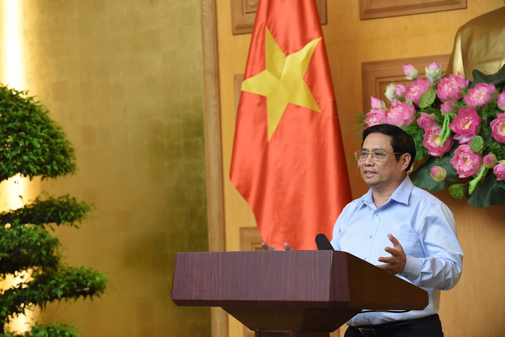 Thủ tướng Phạm Minh Chính phát biểu tại hội nghị - Ảnh: VGP