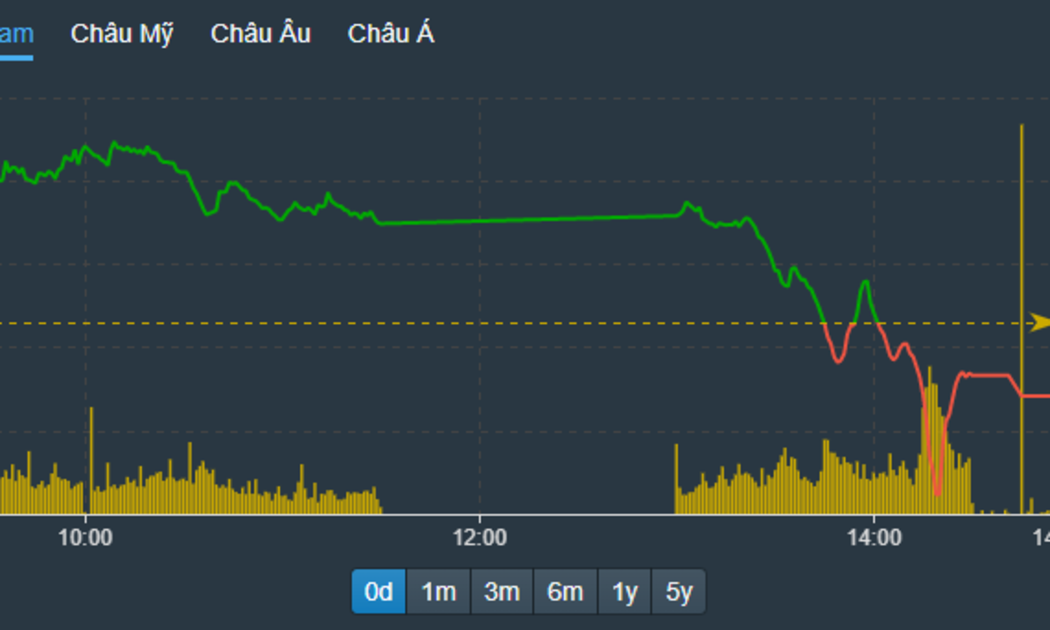 VN-Index không mất nhiều điểm do các cổ phiếu lớn nhất bù trừ cho nhau, nhưng các cổ phiếu khác thì giảm khá mạnh.