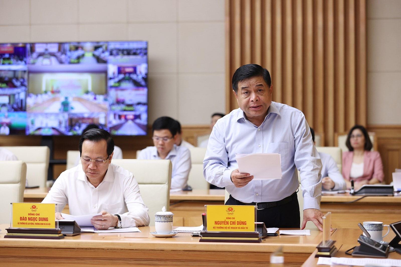 Bộ trưởng Nguyễn Chí Dũng phát biểu tại Hội nghị Thủ tướng Chính phủ đối thoại với doanh nghiệp năm 2022.