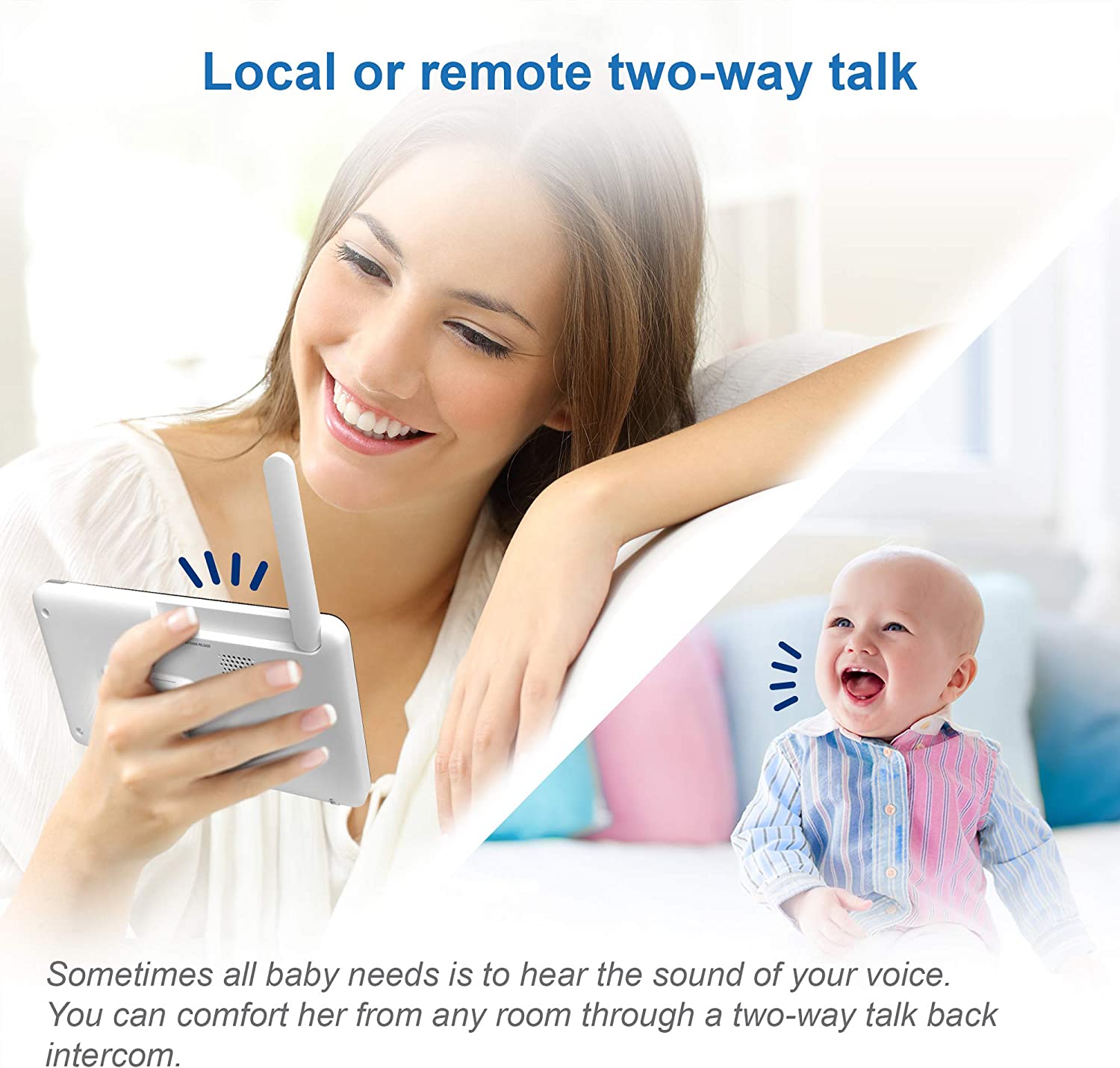 Hệ thống &acirc;m thanh 2 chiều gi&uacute;p b&eacute; c&oacute; thể nghe được tiếng của bố mẹ